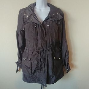 Betsey Johnson Fall Faux Fur Lined Coat Sz Small